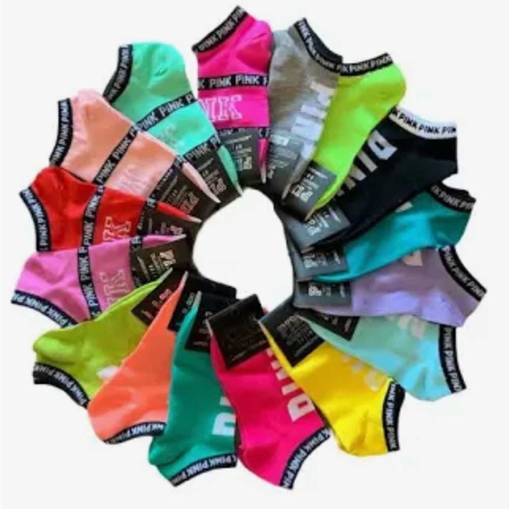 Victoria's Secret Multi -color  10 Ankle Socks